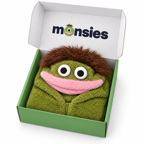 Combinaison Monsies pliée dans sa boîte